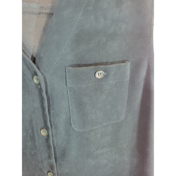 Talbots 2 Piece Suit Green Velvet Button Down Shirt & Dress Women's 6 Petite - Picture 10 of 15